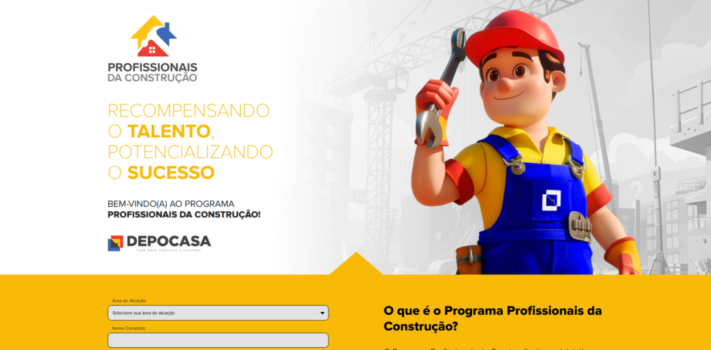 Programa exclusivo para profissionais do setor da construção – Foto: Home Programa Profissionais da Construção